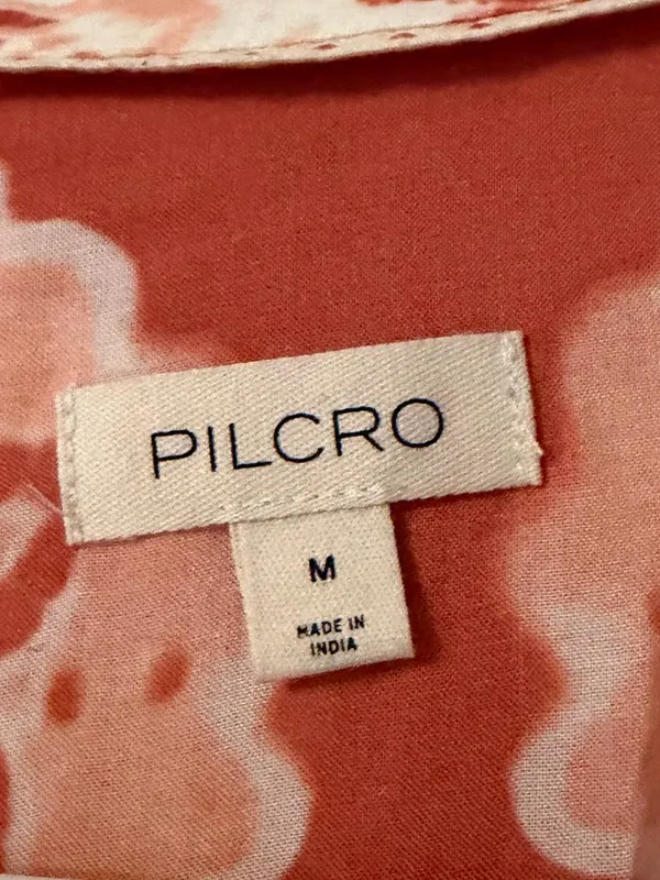 Pilcro Anthropologie Romy Relaxed Buttondown blouse size medium printed boho - Image 8