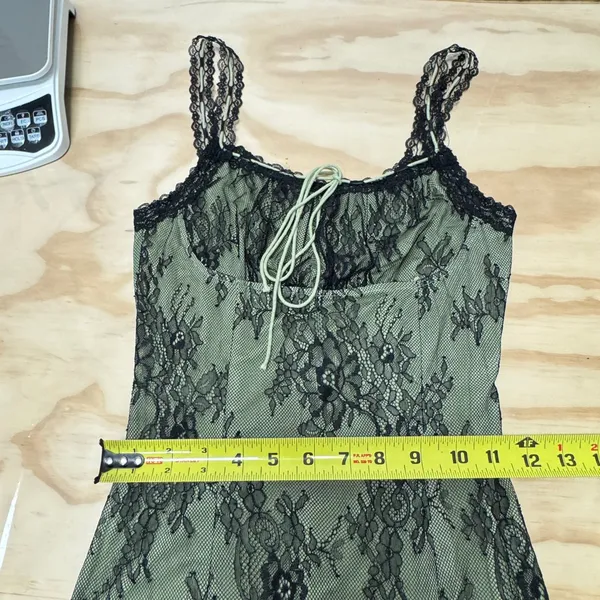 NWT Cider Women's‎ Lace Cami Midi Dress Green Black S Vintage Inspired - Image 10