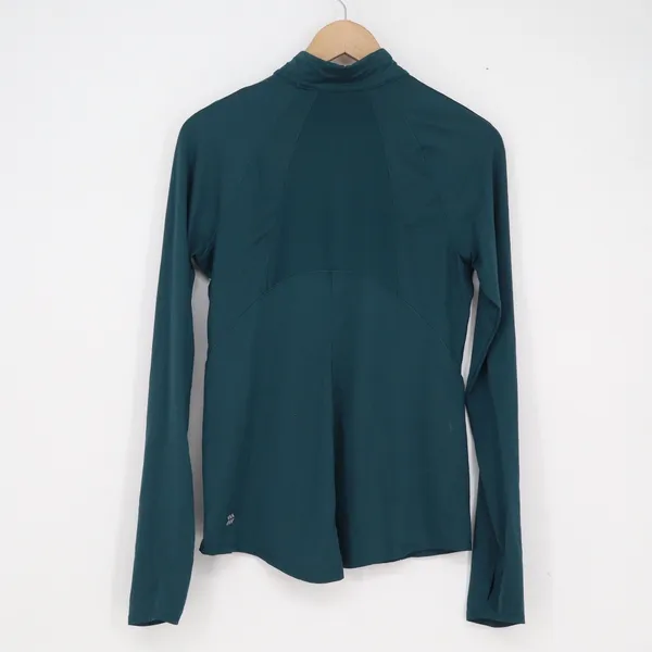 All in Motion Womens Teal Green Quarter Zip Pullover Thumbhole Active Top Size S - Image 4