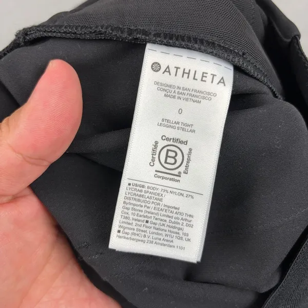 Athleta Sculptek Stellar Tight Leggings Womens 0 Black High Rise Ankle - Image 10