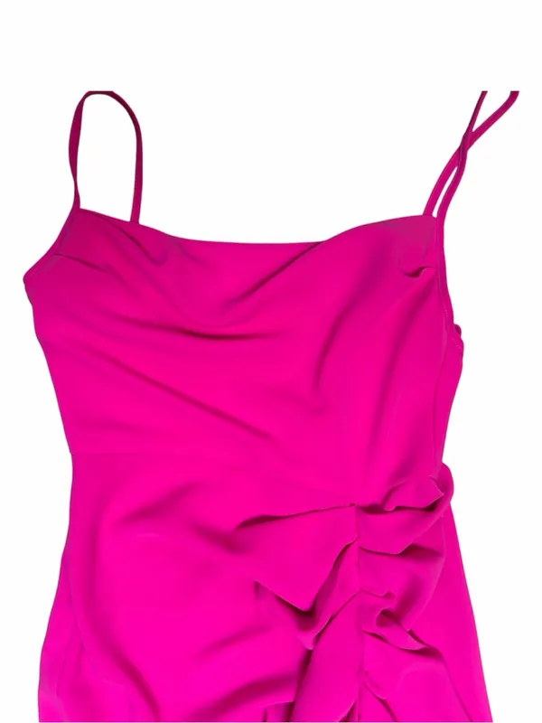 Amanda Uprichard Hot Pink Cowl Neck Maxi Dress – Small - Image 6