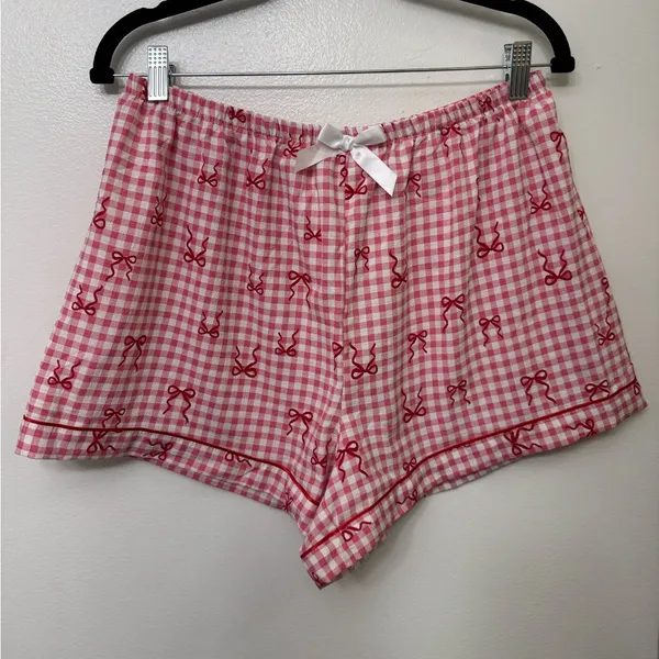 Red Bow Pajama Set | Cute Women’s Festive Sleepwear / Cozy Loungewear - Image 3
