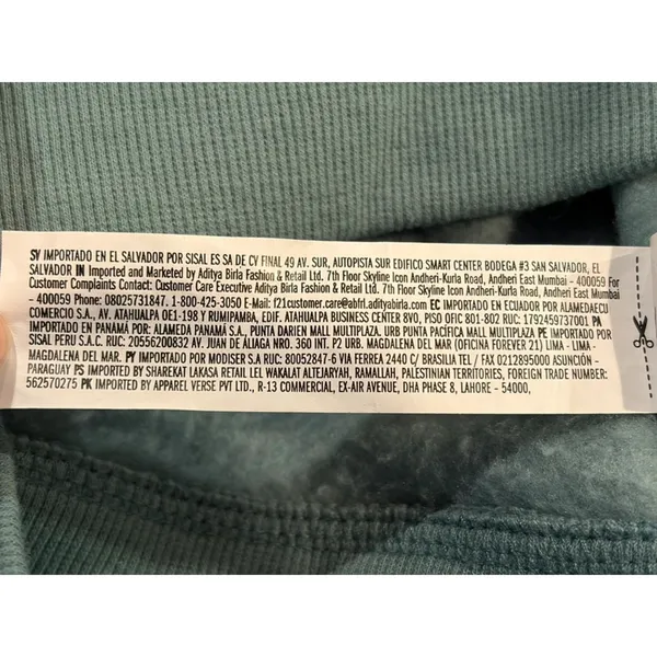Forever 21 More Self Love Zip Hoodie Women's S Teal Green Fleece Oversized Cozy‎ - Image 7