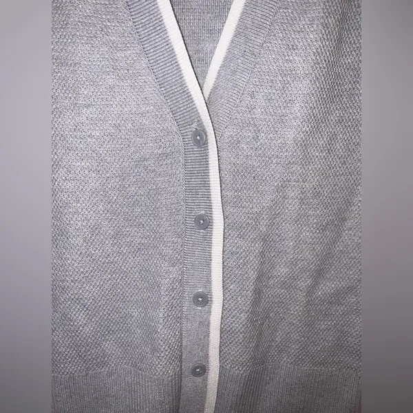 Aerie Offline Gray Knit Sweater Vest‎ Button Front Small | NWT - Image 5