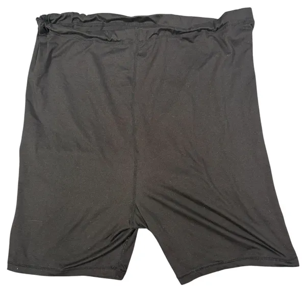 Maternity Biker Shorts Women's XL Black High Waist Full Panel Stretch Athletic - Image 3