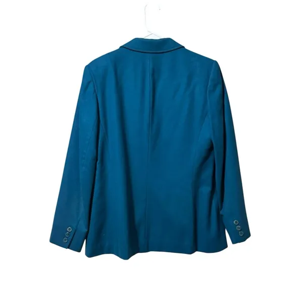 PENDELTON Blazer Jacket Women Size 12 Blue‎ 100% Virgin Wool Made In USA Vintage - Image 2