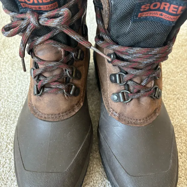 Sorel Kaufman Womens Winter Duck Boots Rubber Leather Insulated Fleece Liner - Image 3