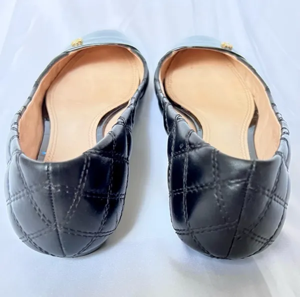Tory Burch | Claremont Quilted Black Flats - Image 5