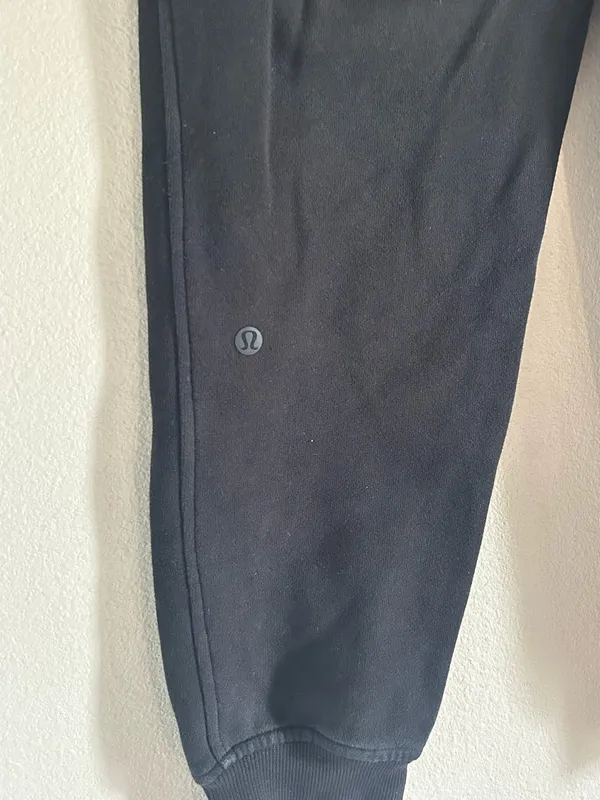 Lululemon Scuba High-Rise Jogger Black Cotton Fleece Sweatpants Size 0 W-27 - Image 6