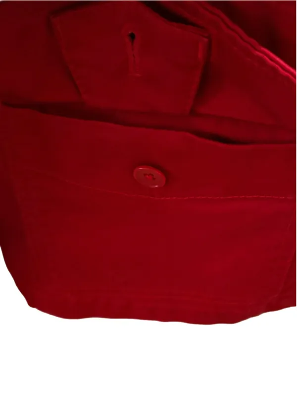Talbots Red Cotton Twill Utility Field Jacket, Size M (21” PTP) - Image 11