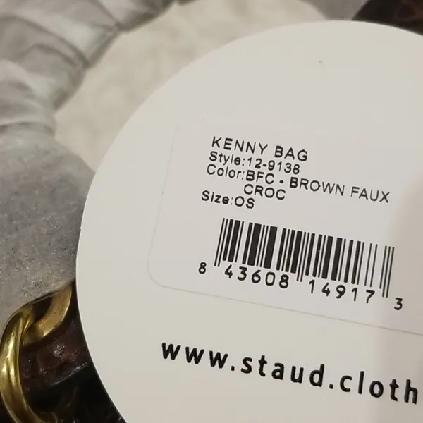 💕STAUD💕 Kenny Bag Brown Crocodile Embossed - Image 16