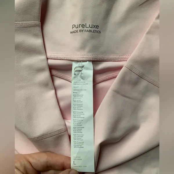Fabletics PureLux Light Pink High-Waisted Leggings L - Image 7