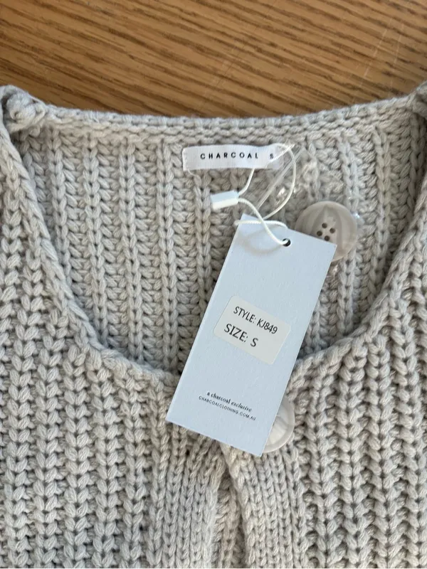 Charcoal cardigan sweater - Image 2