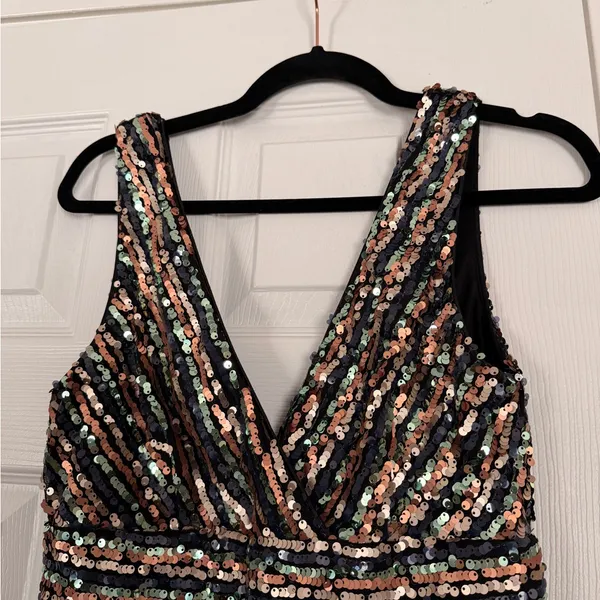 Lulus Multi Sequin Midi Dress Holiday Party New Year - Image 5