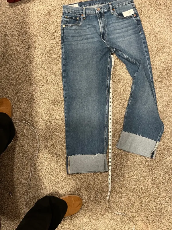 GAP Mid Rise Cuffed 90’s Loose Jeans in Medium Indigo Wash Size 28/6 Short NWT - Image 11