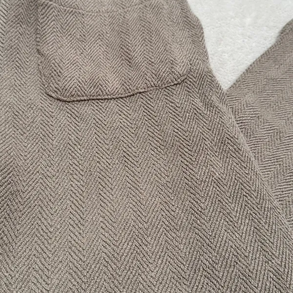 PacSun‎ Baggy Herringbone Knit Pants Taupe Brown Cotton Drawstring Womens S NEW - Image 10