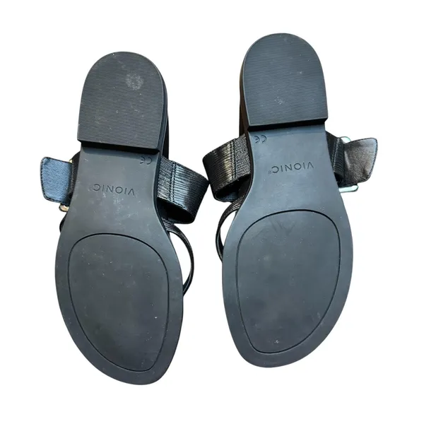 Vionic Shoes Womens Size 6.5 Black Julep Strappy Flat Slide Sandals Comfort - Image 8