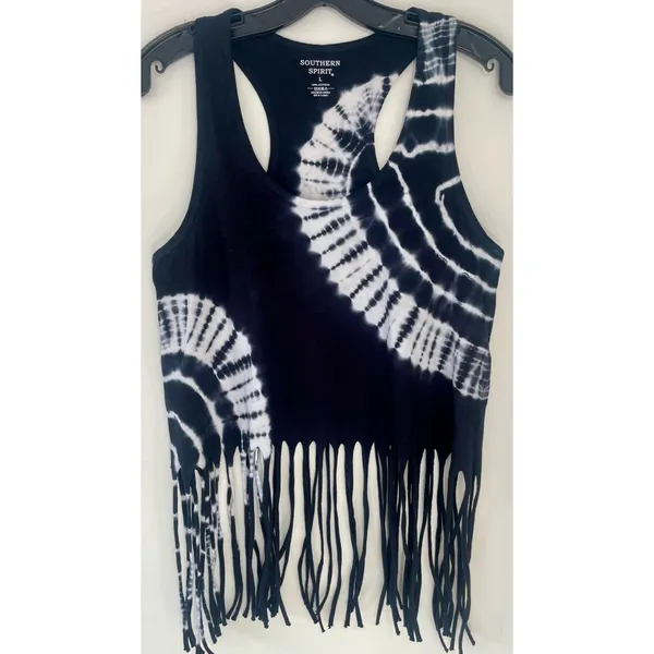 Southern Shirt Southern Spirit Tie Dye Fringe Tank Top - Image 6