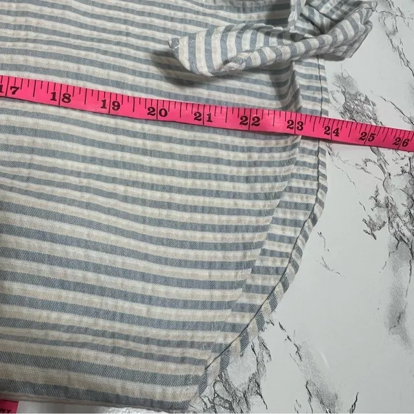 Anthropologie pilcro striped button down‎ tie front blouse top Sz S - Image 7