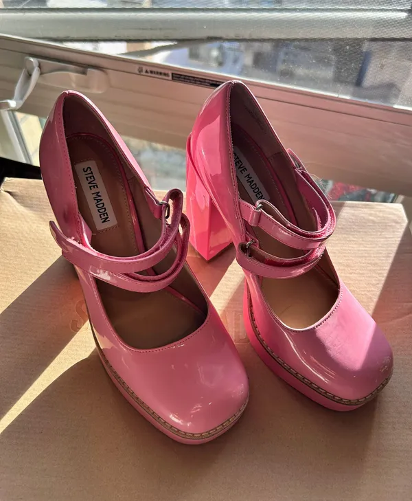 Steve Madden Pink Platform Mary Jane Heels - Image 3