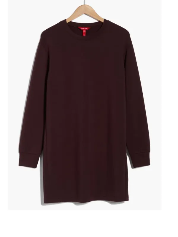 NWT $118 SPANX Long Sleeve Sweater Dress Small, TRUFFLE BROWN Oversize - Image 3