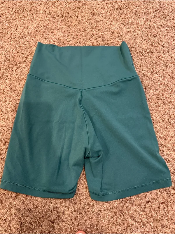 aerie High-Rise Teal Bike Shorts - Image 3