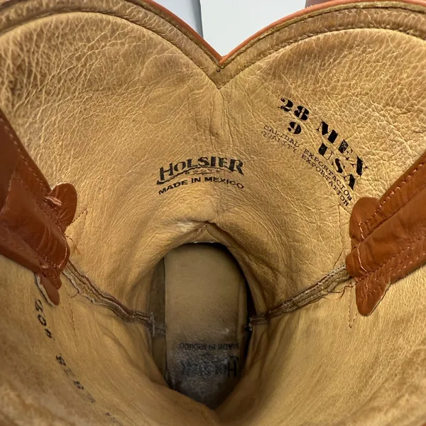 Holsier Western Boots Size 9 - Image 9