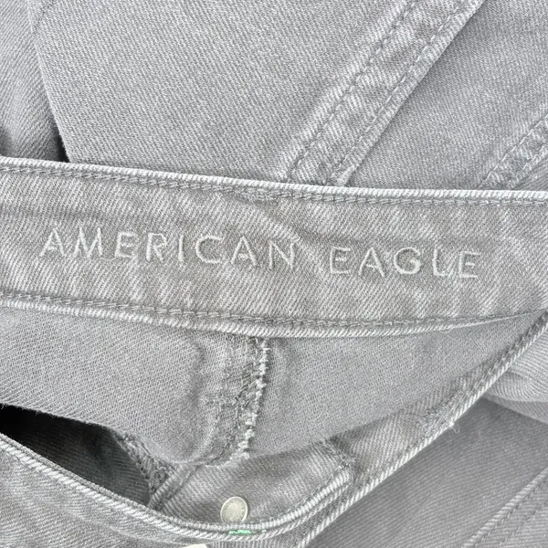 American Eagle Black Mom Straight Distressed Jeans - Image 5