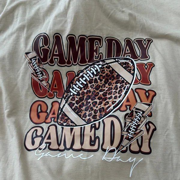 Game Day Tan T-Shirt for football - Image 2