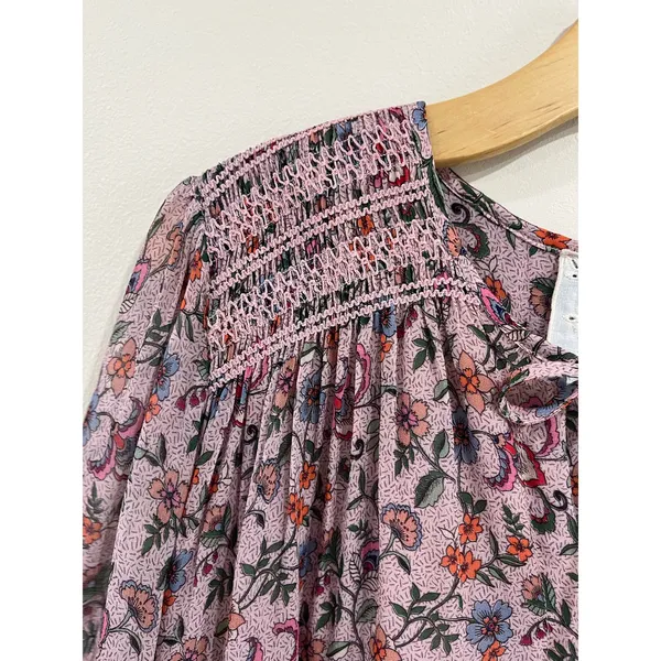 Johnny Was Maha Boho Mini Dress Embroidered Long Sleeve‎ Sz M Flowy - Image 7