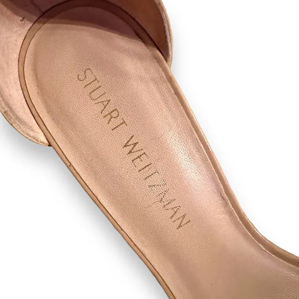 Stuart Weitzman Nudistrong Patent Leather Ankle Wrap‎ High Heel Sandals Sz 9.5 - Image 5
