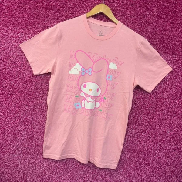 My Melody Kawaii Strawberry Fields Forever Sanrio Tee M - Image 3