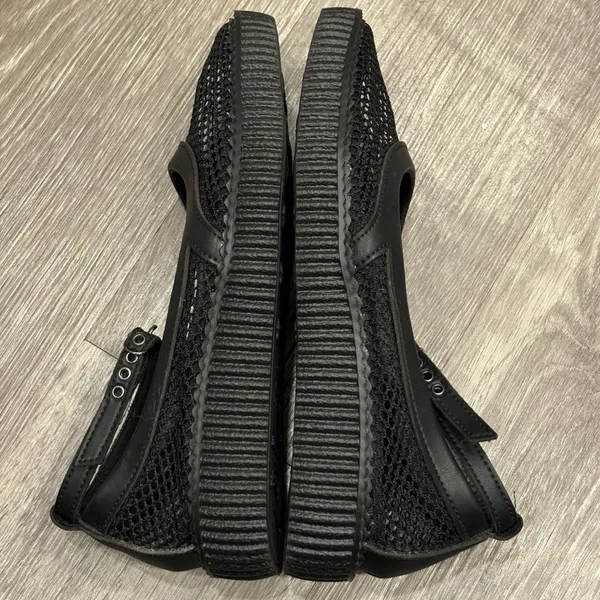 T.U.K. Black Fishnet Pointed Ballet Creeper Platform Flat Goth Indie Sleaze 6 - Image 5