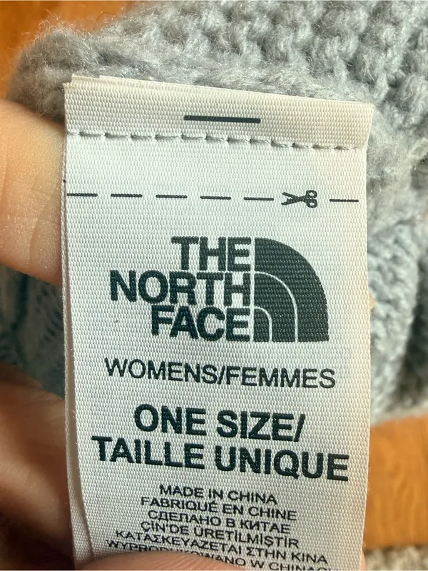 The North Face Women's Purrl‎ Stitch Beanie Winter Hat TNF Grey Blue - Image 3