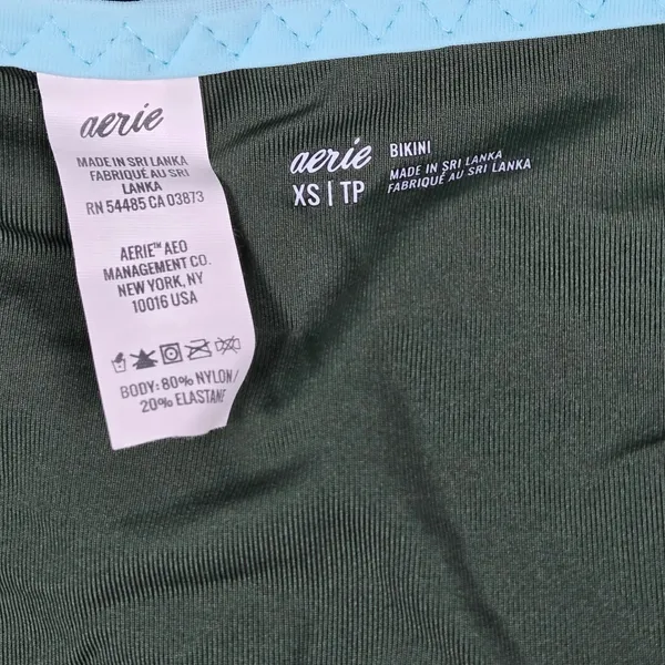 Aerie‎ Bikini Bottoms Women XS Green Neon Trim Swimwear Beach Pool - Image 6