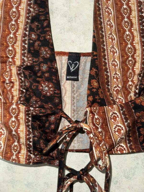 Windsor Bohemian Flair Halter Crop Top - Image 3