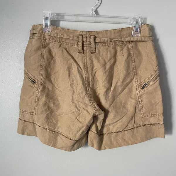 Patagonia Size 4 Womens Tan 100% Hemp Shorts Waist Tie 5.5” Inseam Granola - Image 3