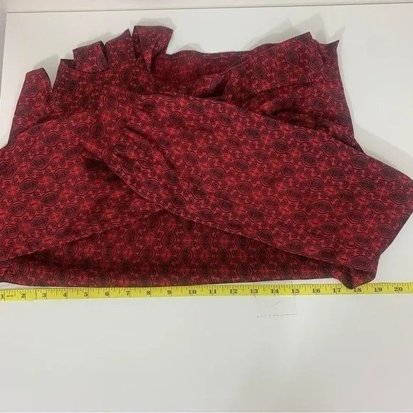 Lulu's Women's S Burgundy Black Paisley Whimisgoth Fairy Grunge Chic Wrap Blouse - Image 4