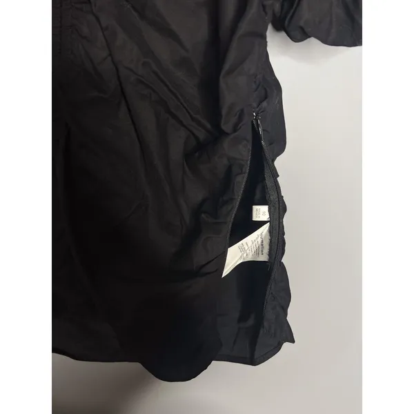 Reformation Sonny Puff Sleeve Top Size 10 Black Short Sleeve Ruched‎ Blouse - Image 7