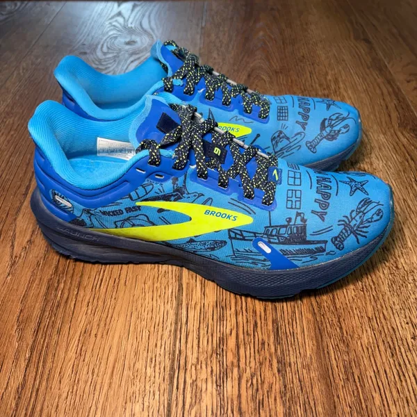 Brooks Launch 9 Boston Run Happy Blue Lobster Running Shoes 1203731B458 Womens 7 - Image 2