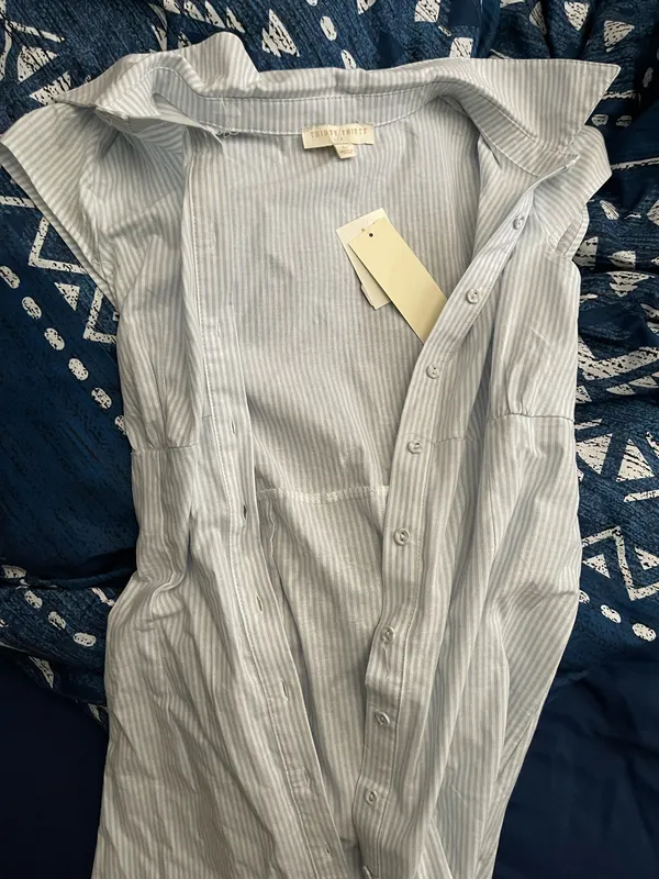 Thirty/Thirty Button Up Dress Gray Size L - Image 2