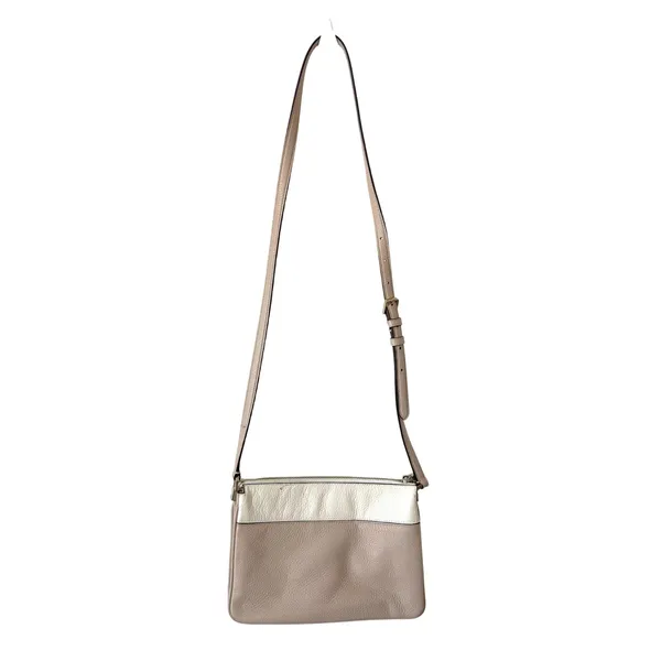 Kate Spade Soft Leather Shoulder Crossbody Purse Handbag Cream Pink 10"x7"x4" - Image 4