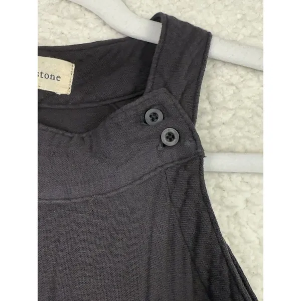Cloth & Stone Jumpsuit Womens Medium Black Sleeveless High Neck Cropped‎ Pockets - Image 3