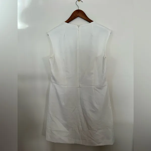 French Connection Whisper Ruth Square Neck Mini Dress, Size 14, Elegant White - Image 10