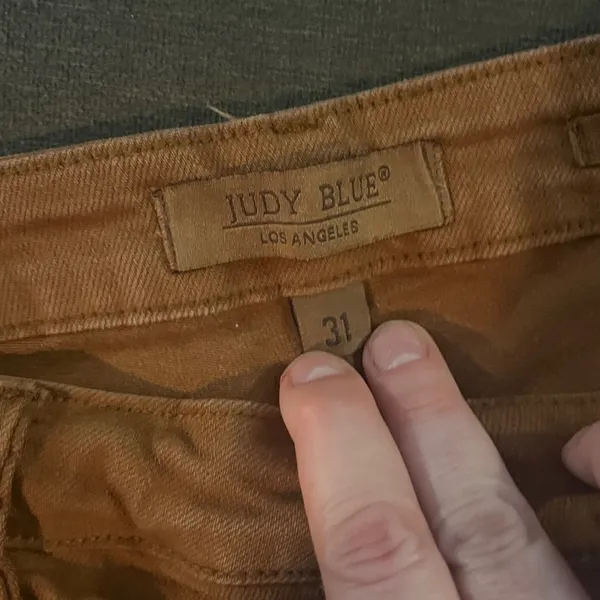 Judy Blue Rust Brown Cropped High-Rise Wide Leg Jeans - Image 6