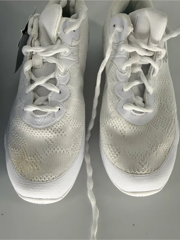 Varsity V4S Cheer Shoes Size 7 New White Knit Athletic Sneakers Blue Bag AeroFlo - Image 13