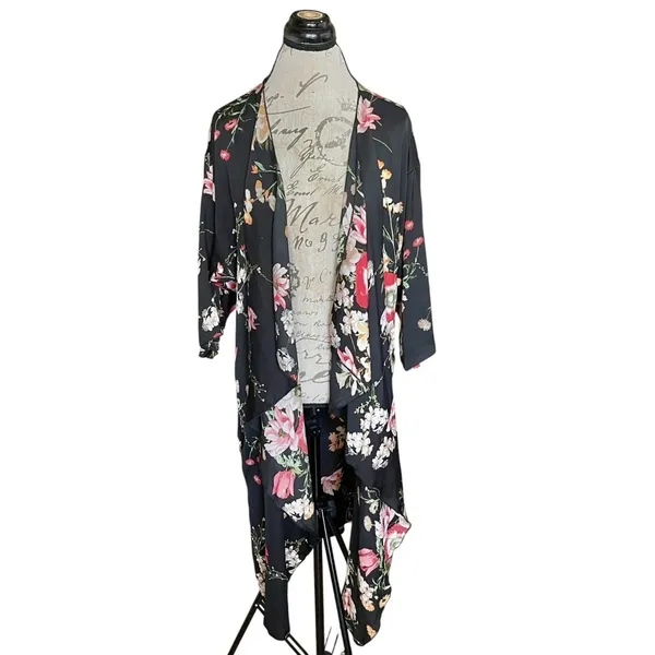 LuLaRoe Duster Cardigan Medium Floral - Image 2