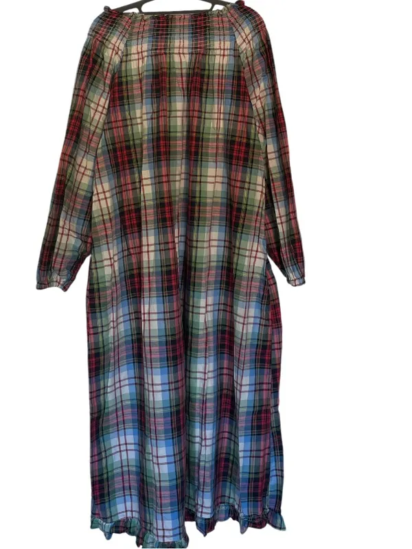 Hill House Plaid The Adelaide Nap Dress Small - Image 5