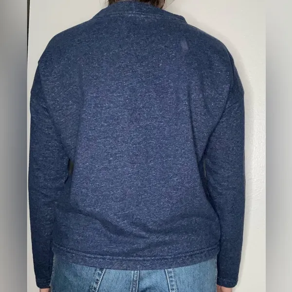 Patagonia Mount Sterling Organic Cotton Crewneck Pullover Size Large Navy Blue - Image 3