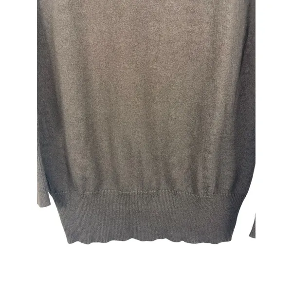 Gap Brown Pullover Soft Turtleneck Sweater Bishop Sleeve Cashmere Blend S - Image 4
